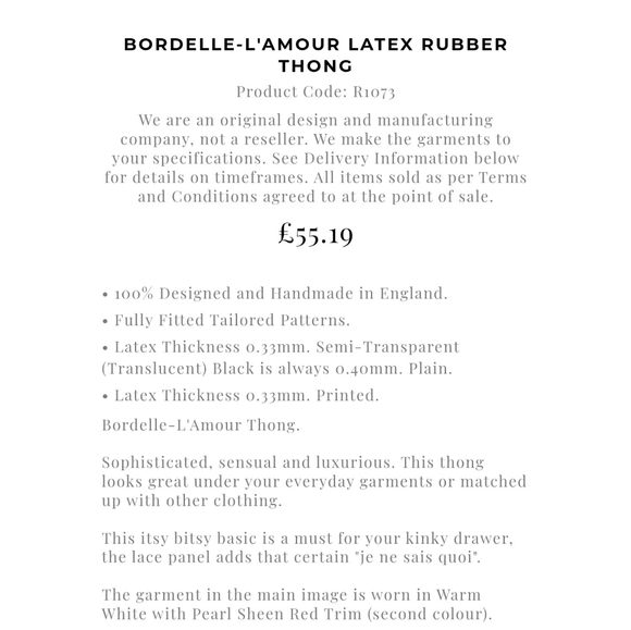 Westward Bound Bordelle-L'Amour Latex Set - Picture 14 of 16